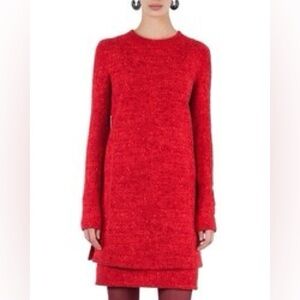 AKRIS PUNTO Woven Red Knit Tunic